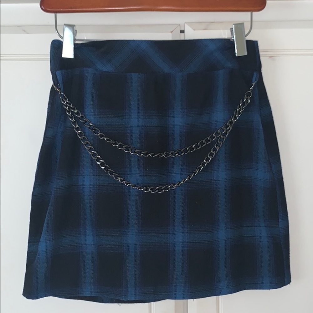 Honey Punch plaid mini skirt